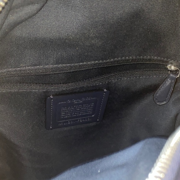 Coach Midnight Blue Leather Backpack